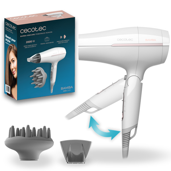 Фен Cecotec IoniCare Power&Go Heaven белый