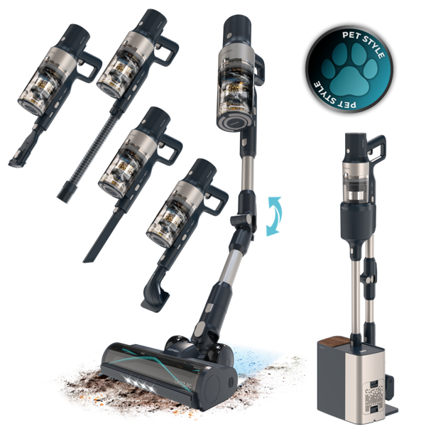 Пылесос вертикальный Cecotec Conga Rockstar 5500 Hurricane Station Pet Flex бронза