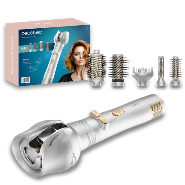 Стайлер Cecotec CeramicCare Gyro (6в1) серебро