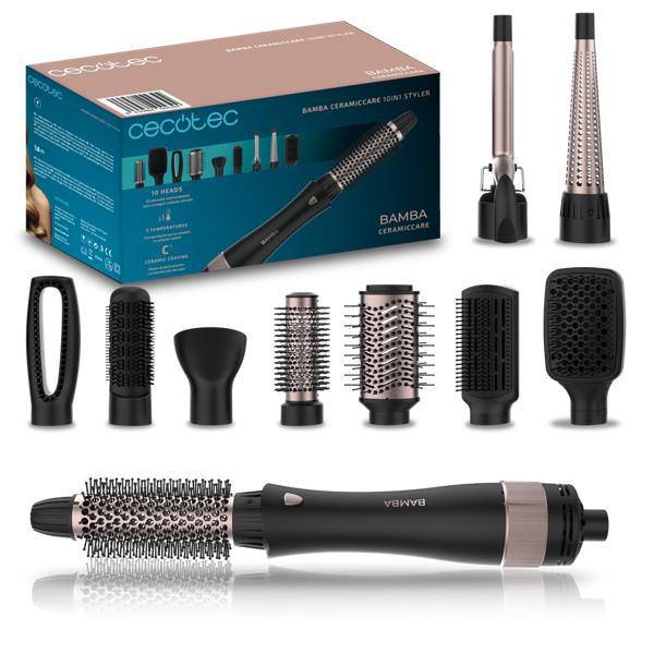 Стайлер Cecotec CeramicCare Styler (10в1) черный