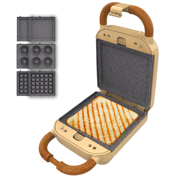 Сэндвичница Cecotec Rock'nToast Retro One бежевый