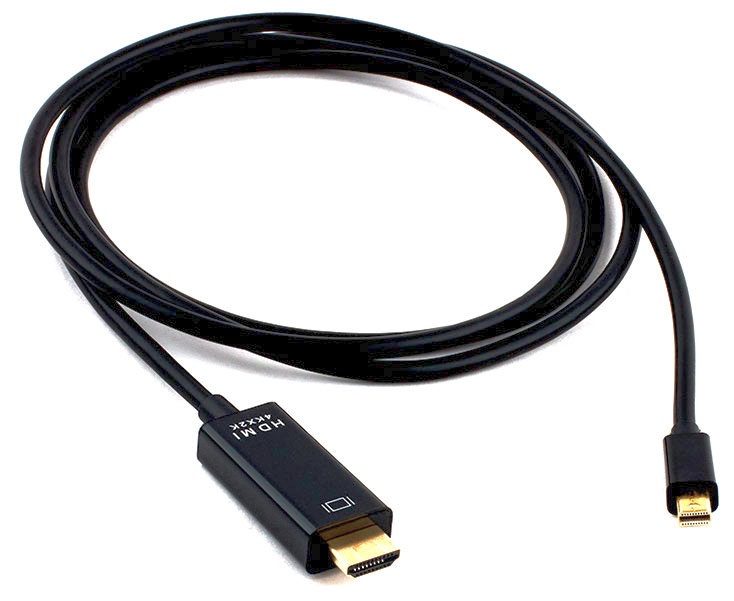 Кабель mDP->HDMI Cablexpert CC-mDP-HDMI-6, 20M/19M, 4K, позол.разъемы, 1.8м, черный, пакет