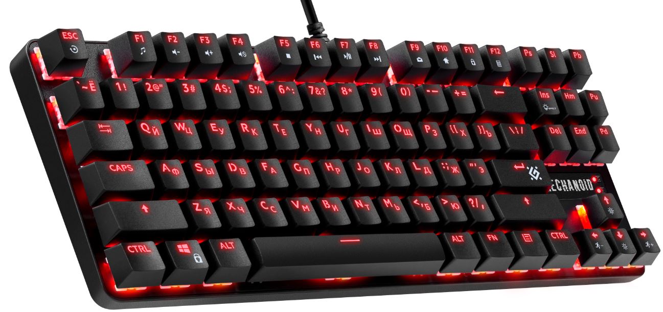 Клавиатура игровая механическая Defender Mechanoid GK-581 RU черный