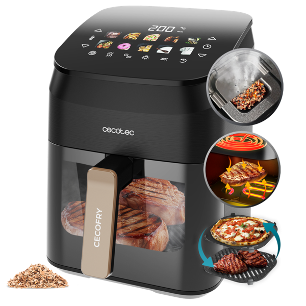 Аэрогриль Cecotec Cecofry&Grill Smokin 4500 черный