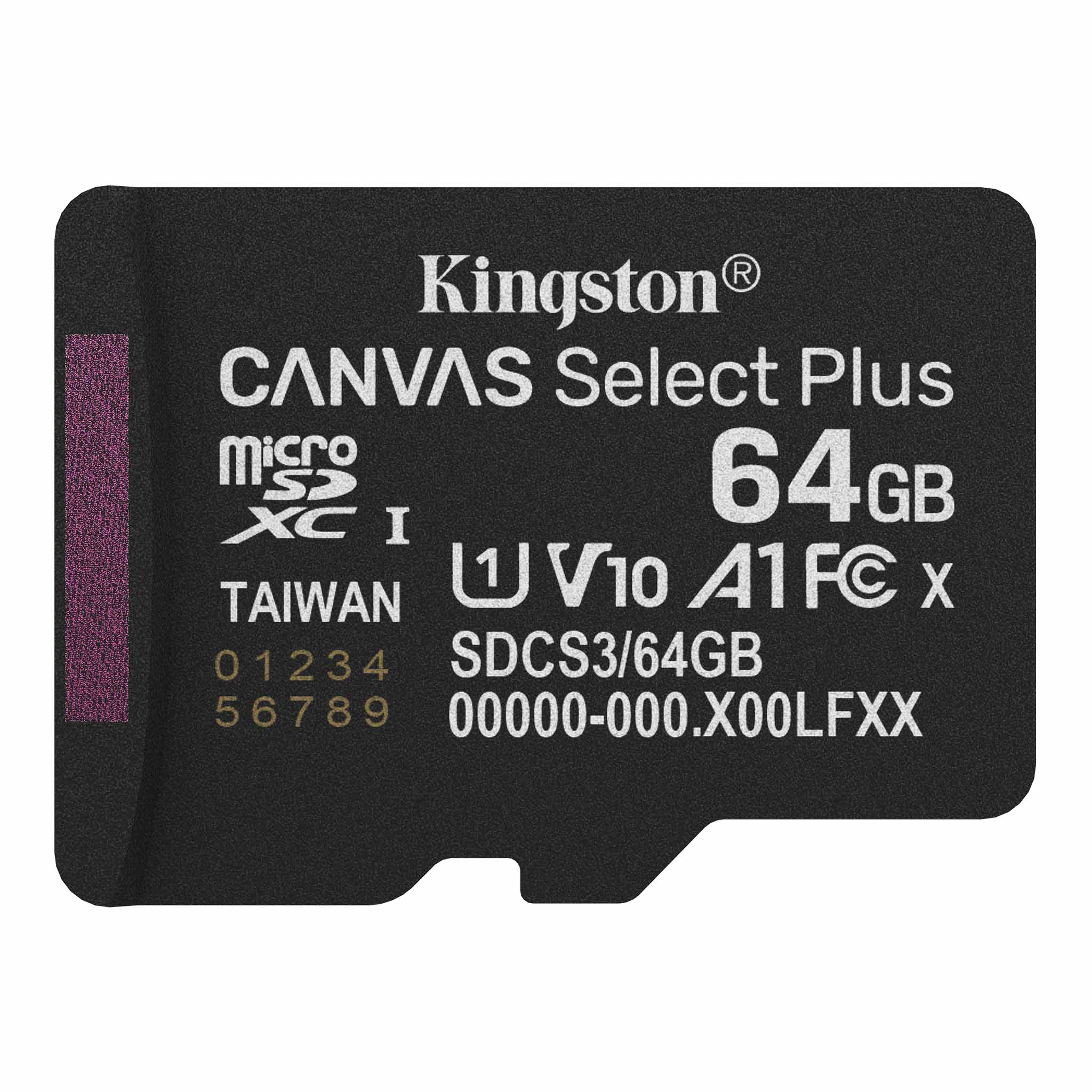 Карта памяти MicroSD 64GB Class 10 UHS-I Kingston SDCS3/64GBSP