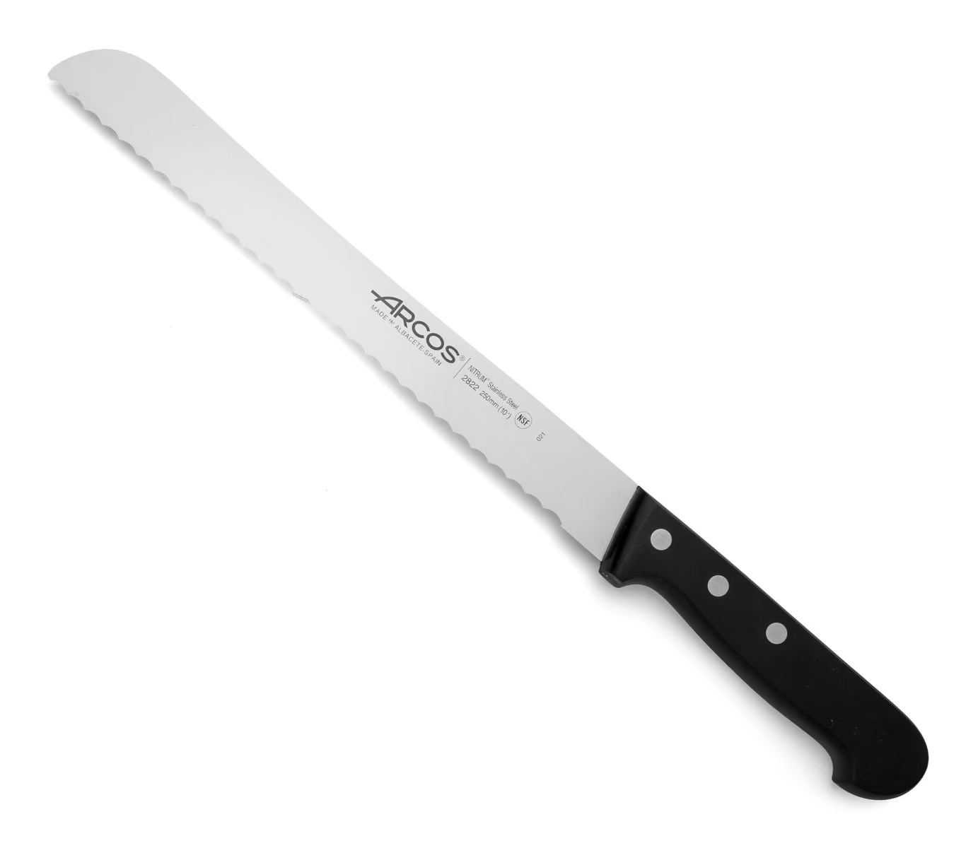 Нож для хлеба Arcos Universal Kitchen 282204 250мм черный