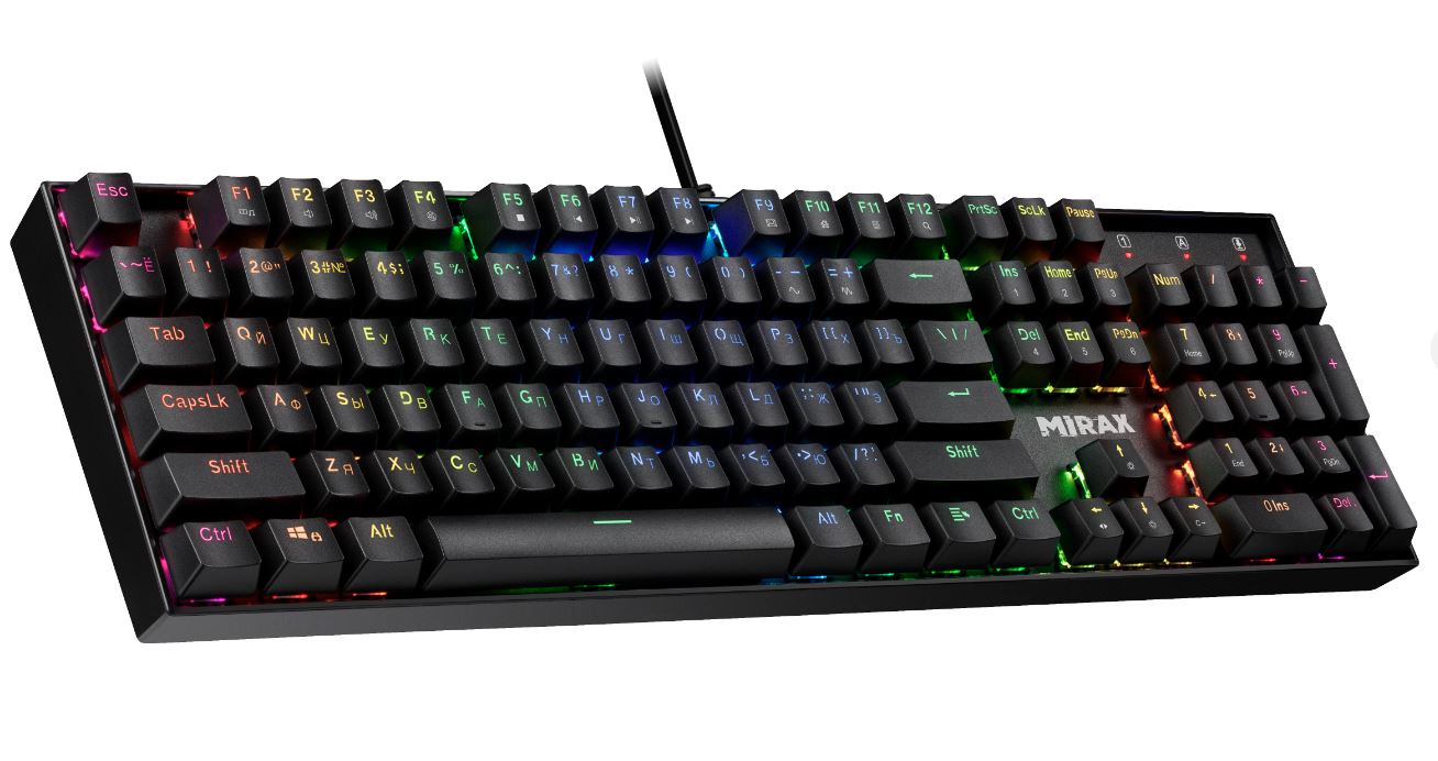 Клавиатура игровая механическая Defender Mirax GK-352 RU черный