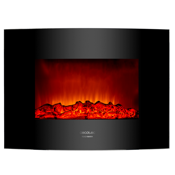 Камин электрический настенный Cecotec ReadyWarm 2200 Curved Flames черный